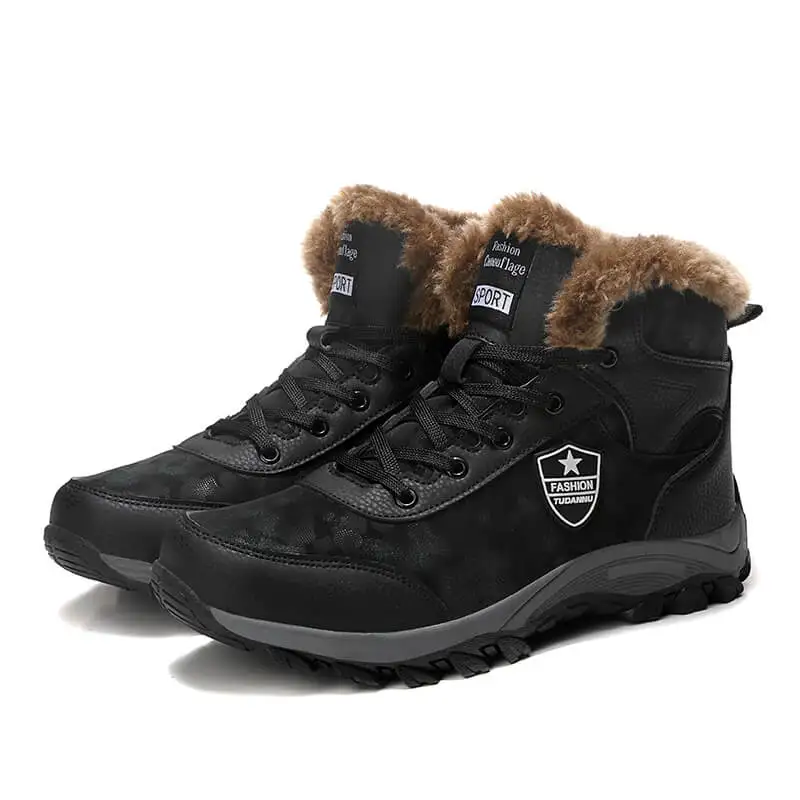 Зимние Утепленные ботинки; водонепроницаемые ботинки martin с высоким берцем; хлопковые ботинки