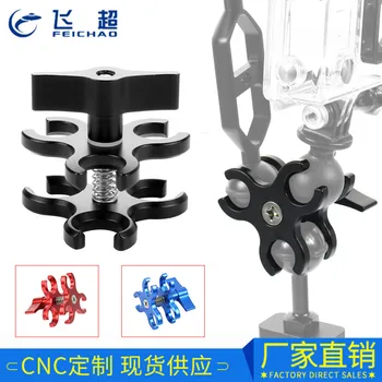 

Diving Holder 3-hole Double-buret Clamp Adjustable Clip Clamp zhi jia Poriferous Ball Clip Flood Lamp Arm Clip Double-buret Clam