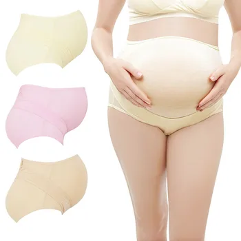 

2020 Underwear Double Layer Circular Abdominal Support Modal Large High Waist Pregnant Women's High Quality Maternity Underwear