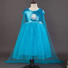Г. Новые летние платья для маленьких девочек платье-накидка Эльзы и Анны для костюмированной вечеринки Детский костюм детская одежда принцессы для выступлений Сказочный Стиль, От 3 до 10 лет