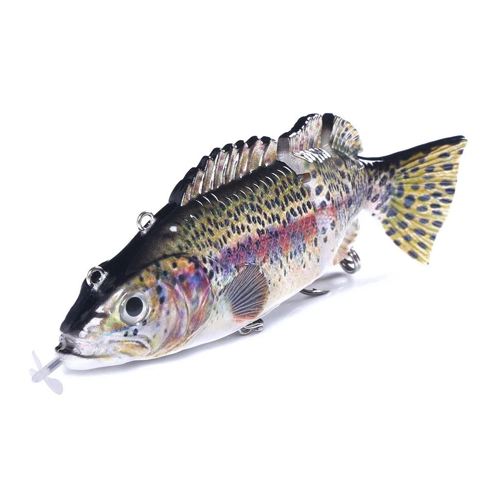 Segmentos de Natação Wobblers para 4 Robótico Elétrico Natação Pesca Iscas Usb Recarregável Piscando Led Luz Isca 14 Robótico elétrico natação pesca iscas pesca usb