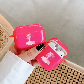 

Fluorescent Art David Statue Soft Earphone Case for Apple Airpods 3 2 Headphone Cases Cartoon for Air pods Pro Transparent Cover