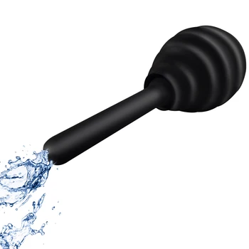 330ml Bulb Container ball douche silicone enema syringe shower cleaning head anal beads butt plug nozzle tip Hygiene tool gay 2