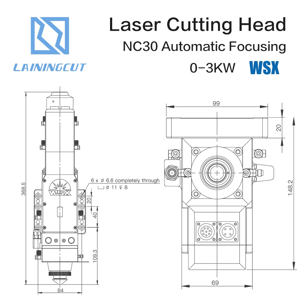 LSKCSH WSX 0 3 кВт автоматическая фокусировка NC30 волоконная лазерная машина