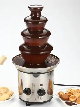 

4-layer Chocolate Fountain Machine European Standard 220V Stainless Steel Mini Chocolate Waterfall Machine With English Manual
