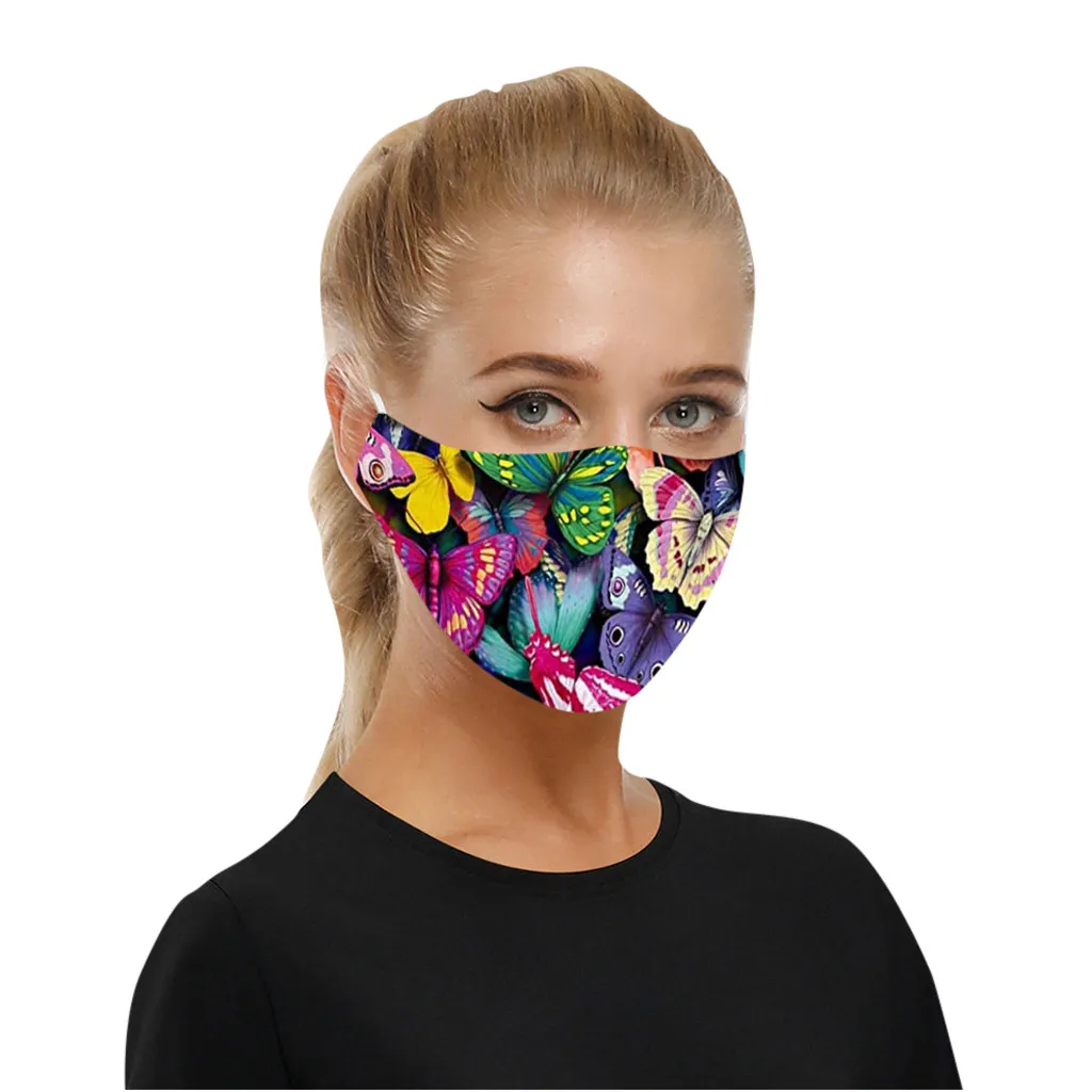 Universal Dust-Proof And Smog-Washable Mask For Adults In Europe And America  Reusable Mouth Cover Fashion Fabric Masks#T2