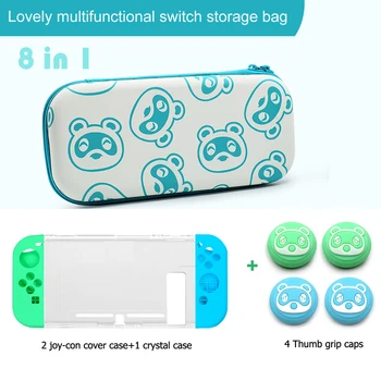 

8 in 1 AnimalCrossing Nintendos Nintend Switch Bag Portable Travel Carrying Case for Nintend Switch/Lite Console Accessory