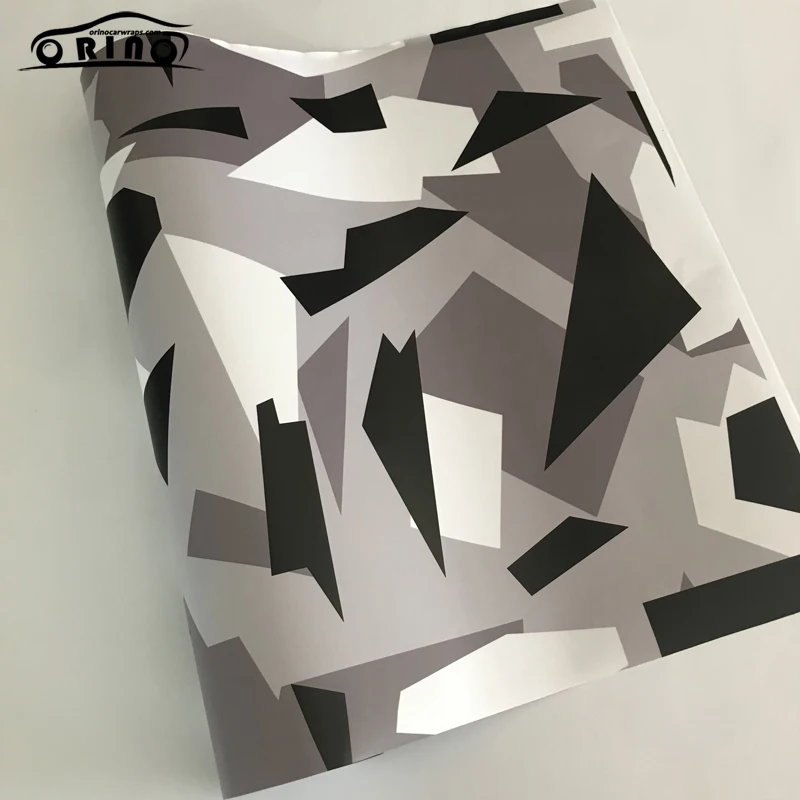 Black Grey White Vinyl Wrap Sticker-5