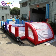 12x6 м гигантское Надувное футбольное поле/баскетбольное кольцо/волейбольная площадка 3 в 1 для карнавала спортивной игры