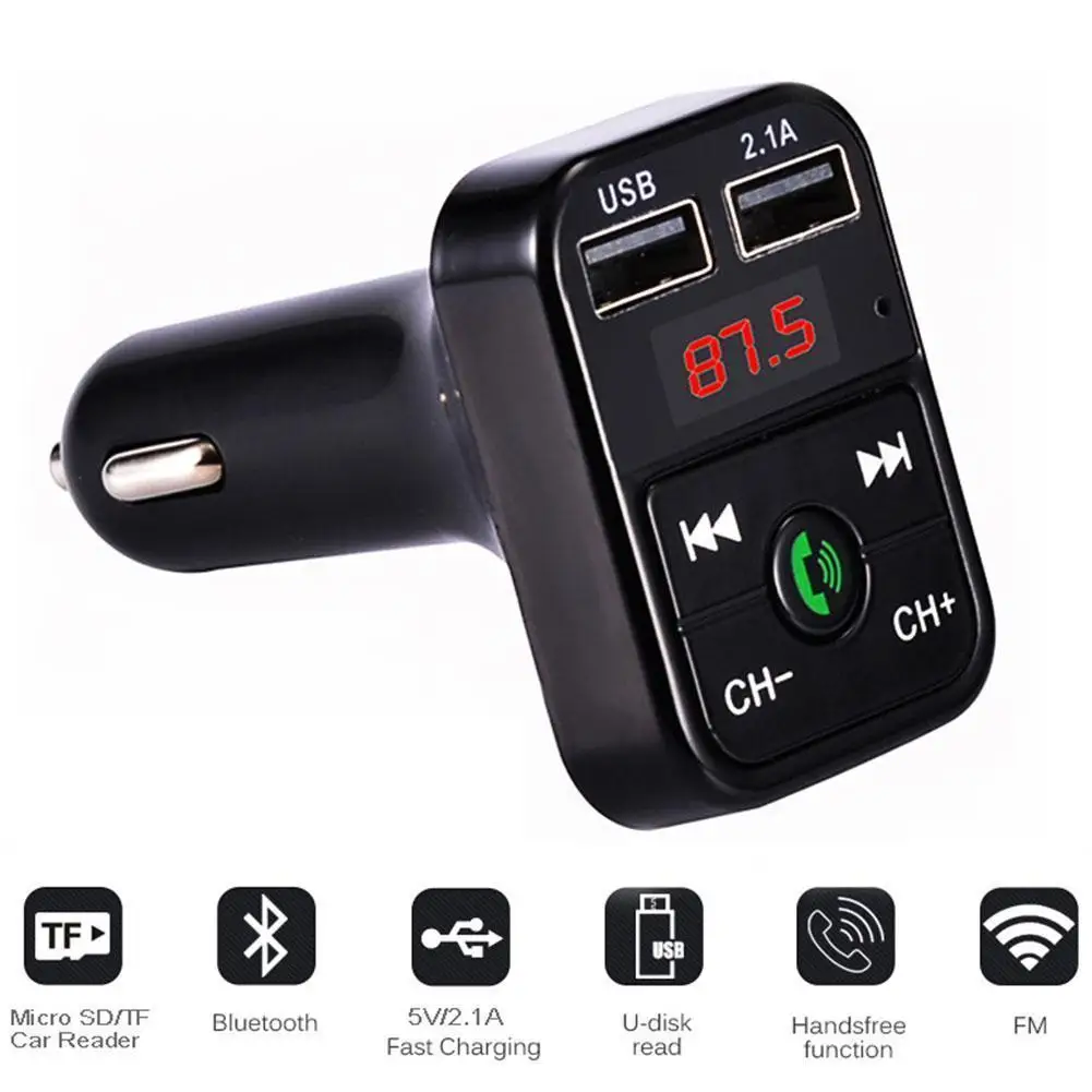 Автомобильный комплект Handsfree Bluetooth беспроводной fm-передатчик ЖК MP3-плеер USB зарядное устройство 2.1A автомобильные аксессуары Handsfree автомобильный fm-модулятор