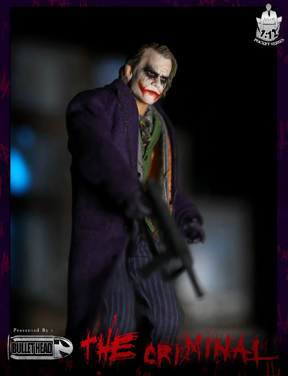 Пулевидный колпачок BH001 The Criminal 1/12 scale Джокер, клоун Набор фигурок