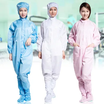

New Style 1-Piece Isolation Suit Hooded Dust Free Work Clothes Coveralls Men Women Laboratory TY53