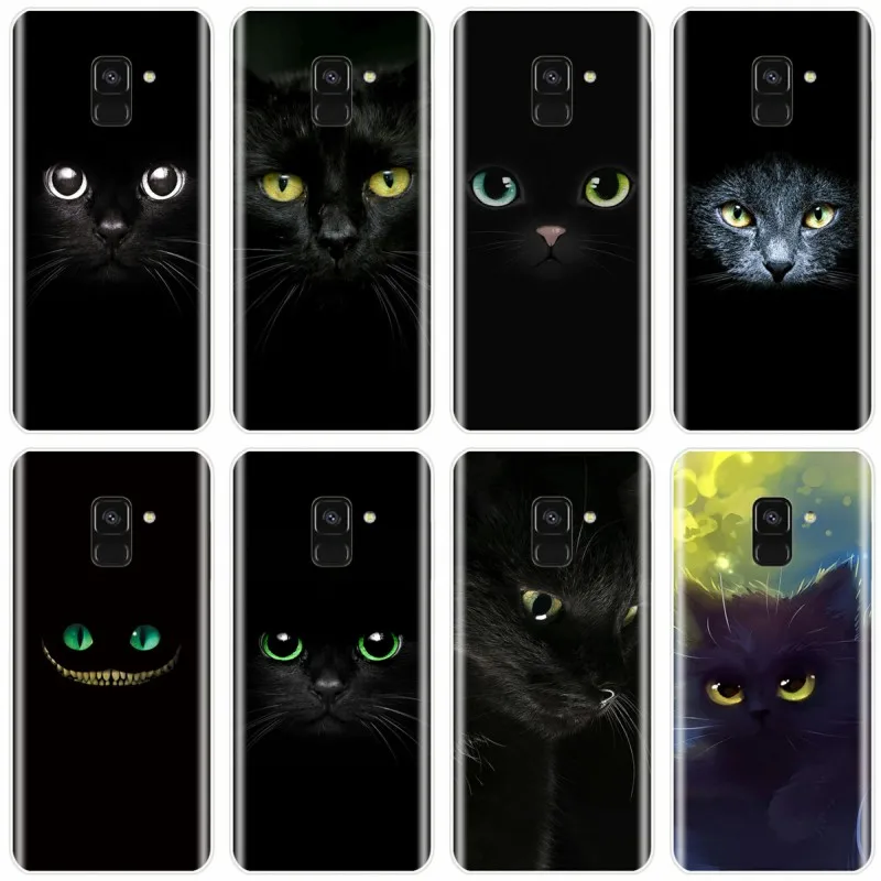 Чехол из ТПУ с изображением кошачьих глаз для Samsung Galaxy A5 A7 A8 2015 2016 A3 2017 A6 2018