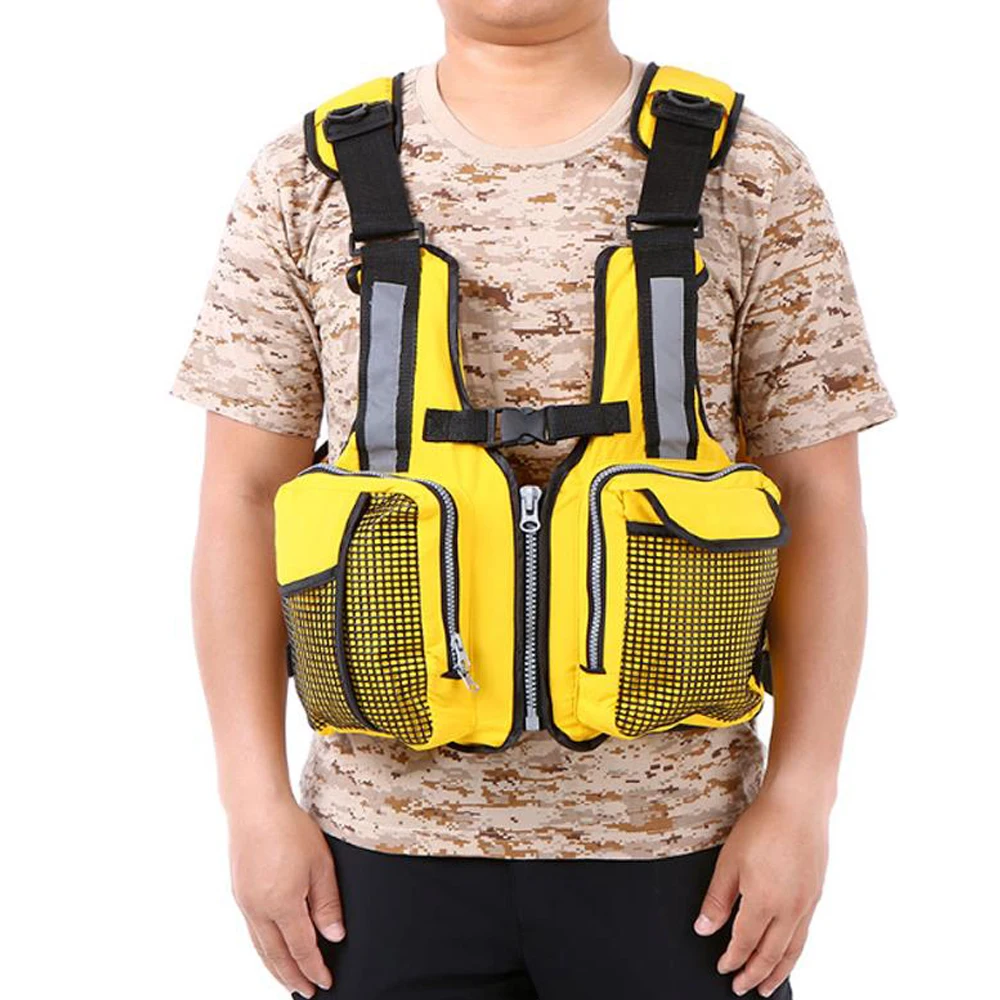 Adult Adjustable Life Jacket Vest Marine Reflective Sailing Kayak Fly Comfort 