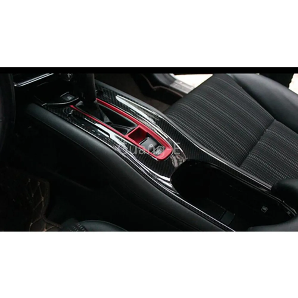 Car Cover ABS Chrome Inner Shift Stall Paddles Cup Switch Knob Frame Lamp Trim 1pcs for Honda HR-V HRV Vezel