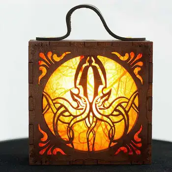 

Halloween Party Room Night Light LED Vintage Lantern Gifts Portable For Kids Supplies Hollowed Bedroom Holiday Multifunction