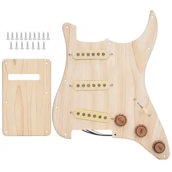 

Electric Guitar Loaded Pickguard Maple Prewired Loaded SSS Pickguard 3 Single Coil Pickups Set for ST Electric Guitar