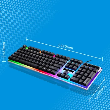 

Keyboard Backlight LED 104 key Mechanical Feel Office Floating Button Keyboard Game Professional For PC