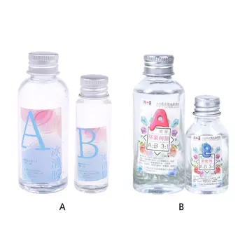 

2 Pcs/set DIY Handmade Jewelry AB Hard/Soft Glue Crystal Specimen High Transparent Epoxy Glues Crafts Making Accessories