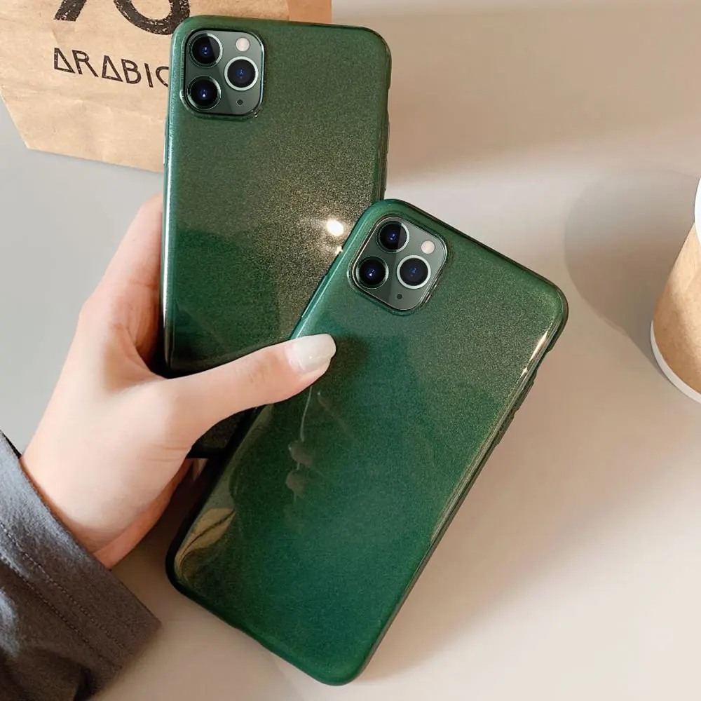 Glitter Protective Bumper Phone Case Slim Cover for IPhone 11 Pro Xs Max Xr X 8 7 6 6s Plus Coque Soft Tpu Back Capa |