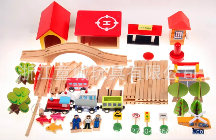 

Wooden Support Camera Track Set 69 Pc Toy Children'S Educational Hands Brains Toy Mas Train