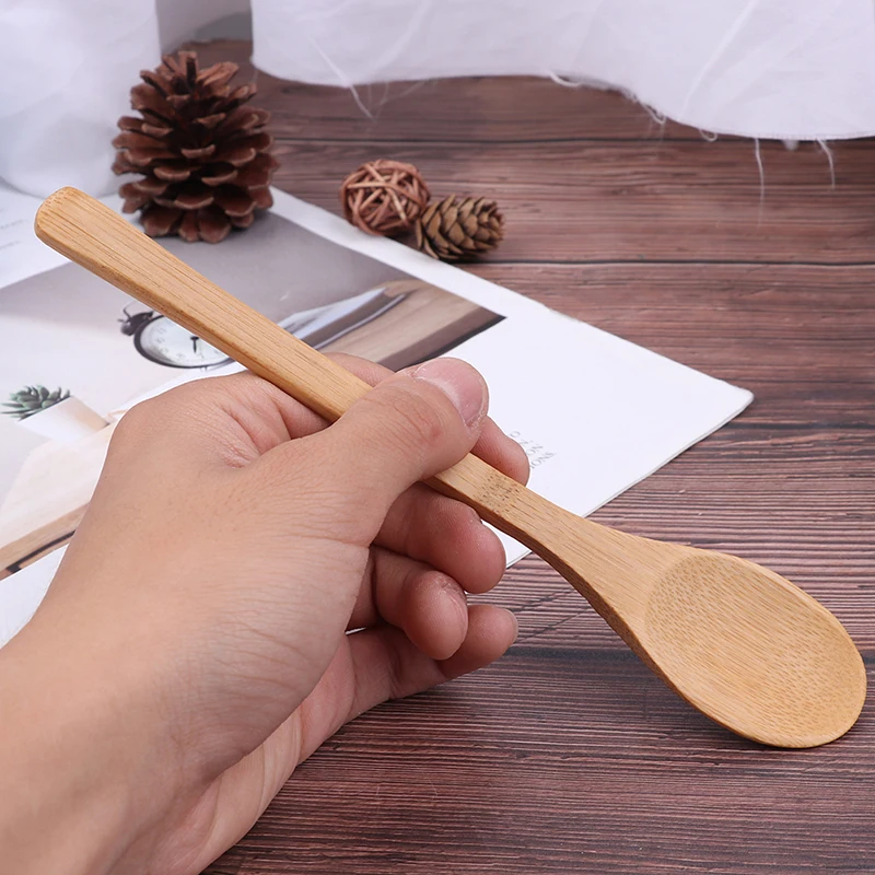 1PC Reusable Retro Wooden Bamboo Cutlery Flatware Dinnerware Spoon Fork Chopsticks Portable Dinnerware