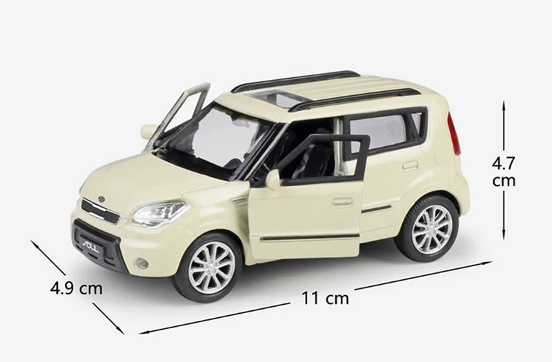 1/36 KIA Soul SUV сплав литья под давлением Автомобили Модель игрушки Вытяните назад металлический автомобиль игрушки для детей Коллекция Подарки