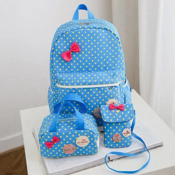 

2019 New Children School Bags For Girls Kids School Backpack 3Pcs/Set Fashion Printing Schoolbag Backpacks mochila infantil