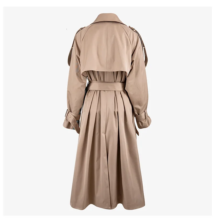 TVVOVVIN, дизайнерский костюм с принтом, имитация, две бумаги, Длинная ветровка, пальто, Свободное пальто для женщин ZX358