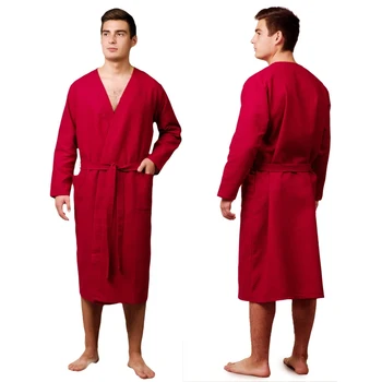 

Wafer dressing gown for men, size 52, Cherry color, 160 g / m, Chl. 100% 3936362