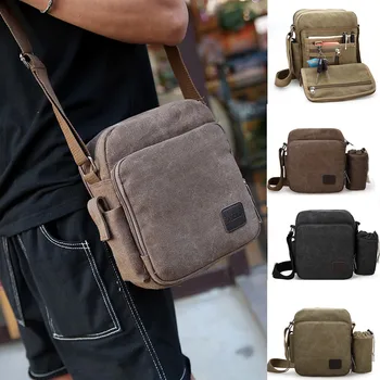 

Men's Retro Multi-Function Outdoor Sports Canvas Bag Shoulder Bag Messenger Bag Sling Bag Men#35