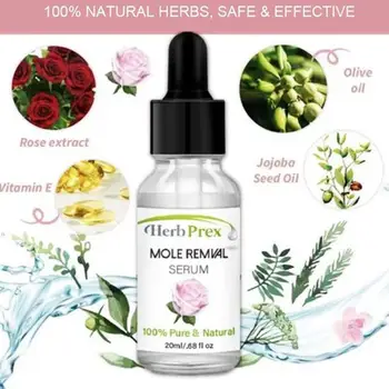 

20ml Liquid Wart Mole Removal Serum Organic Tags Solutions Freckle Tag Skin Skin Care Spot Essence Serum Fast Mole Remover X2F3