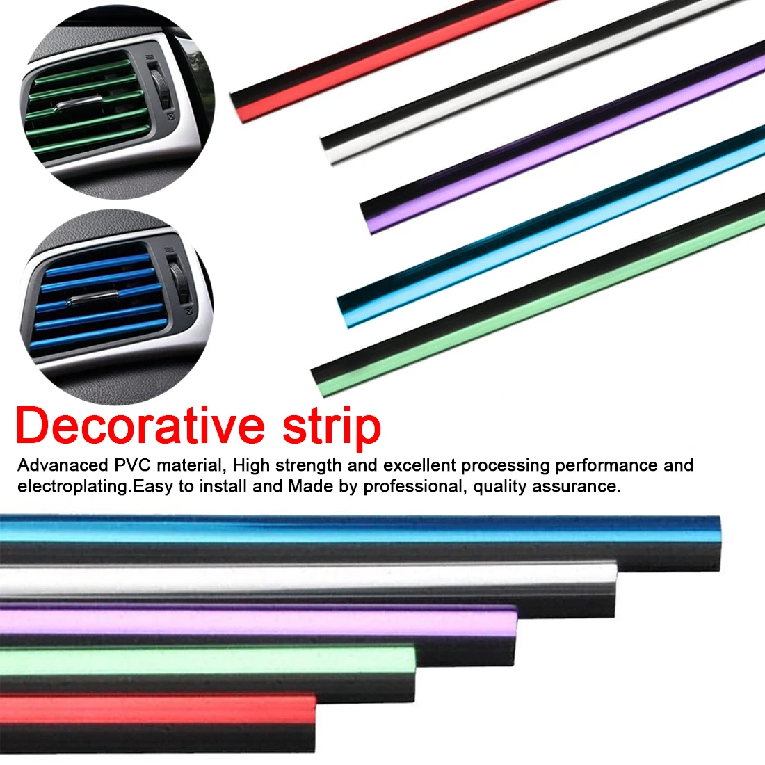

Auto Styling Mouldings 20 cm Switch Rim Trim Outlet Scratch Guard Protector Auto Styling strip