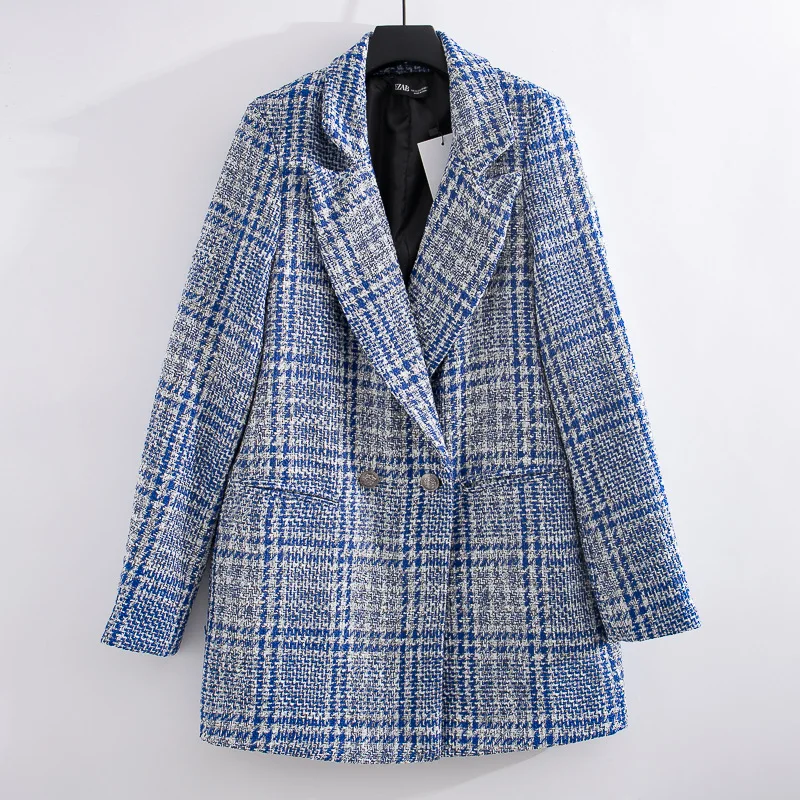 

Lp46 Lemon Rain 2019 Spring And Autumn New Women Graceful Tweed Long Suit Jacket