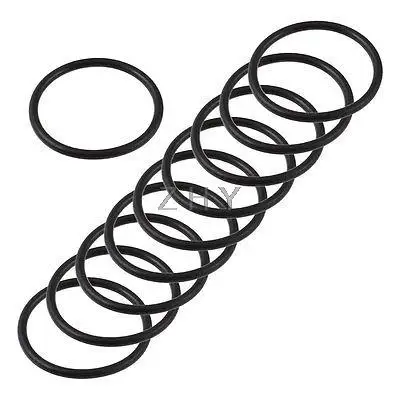 

2mm x 27mm Black Nitrile Rubber Sealing O Ring Seal Washer Grommets 10 Pcs