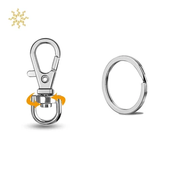 

30pcs/set Metal Lobster Trigger Swivel Clasp Hooks Clip Buckle Jewellery Making Arts Crafts Key Ring Keychain K802