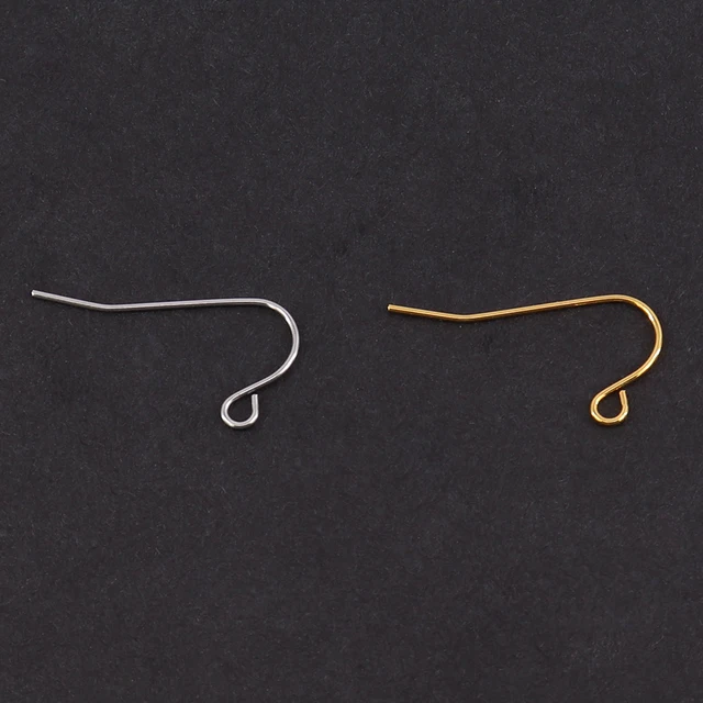 50pcs Stainless Steel DIY Earring Jewelry Making Findings Hooks Fittings  Earrings Clasps Parts Ear Hook Earwire Accessories HXD