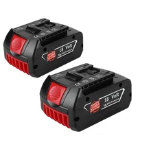 Batterie de secours BAT609 portable, 100% d'origine, voyant lumineux, pour Bosch 18V18000mAh, 2 pièces