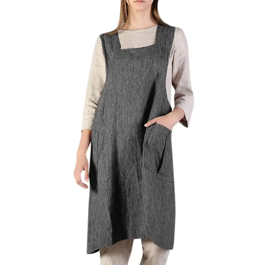 womens cotton pinafore dress