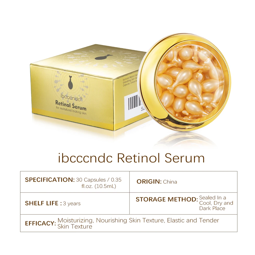 Retinol Capsule Essence Facial Brighten Serum Moisturizing Nourishing Anti-Wrinkle Vitamin E Face Serum Hyaluronic Acid Skincare 5