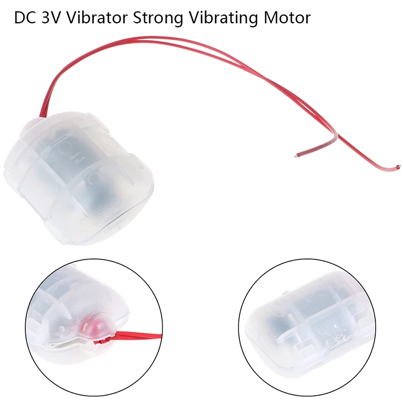 1PC R260 DC 3V Or 12V Vibrator Strong Vibrating Motor With Translucent Shell For DIY Massager Frog Feeding