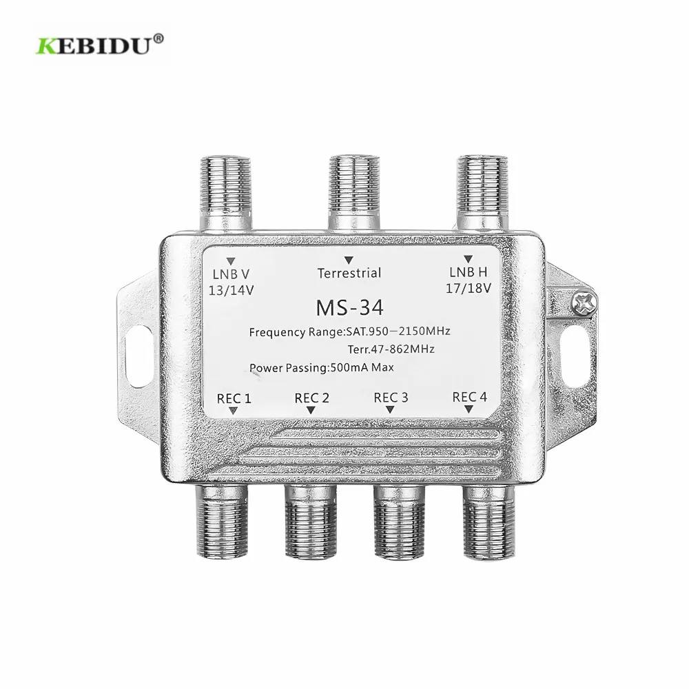 KEBIDU FTA TV LNB переключатель MS34EZ 3x4 спутниковый мультипереключатель разветвитель