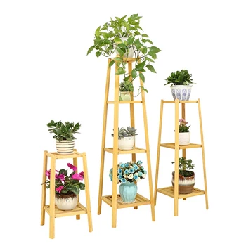 

American Solid Wood Flower Stand Living Room Furniture Floor Multi-layer Flower Stand Rack Round Layer Storage Flower Shelf