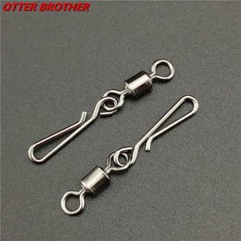 SPECIAL PRICE ❤️ 20pcs/Lot 2#-10# Fishing Swivels Connector Interlock Pin Snap Rolling Swivel For Fishhook Lure Carp Fishing Accessories - discount item 50% OFF Sports & Entertainment