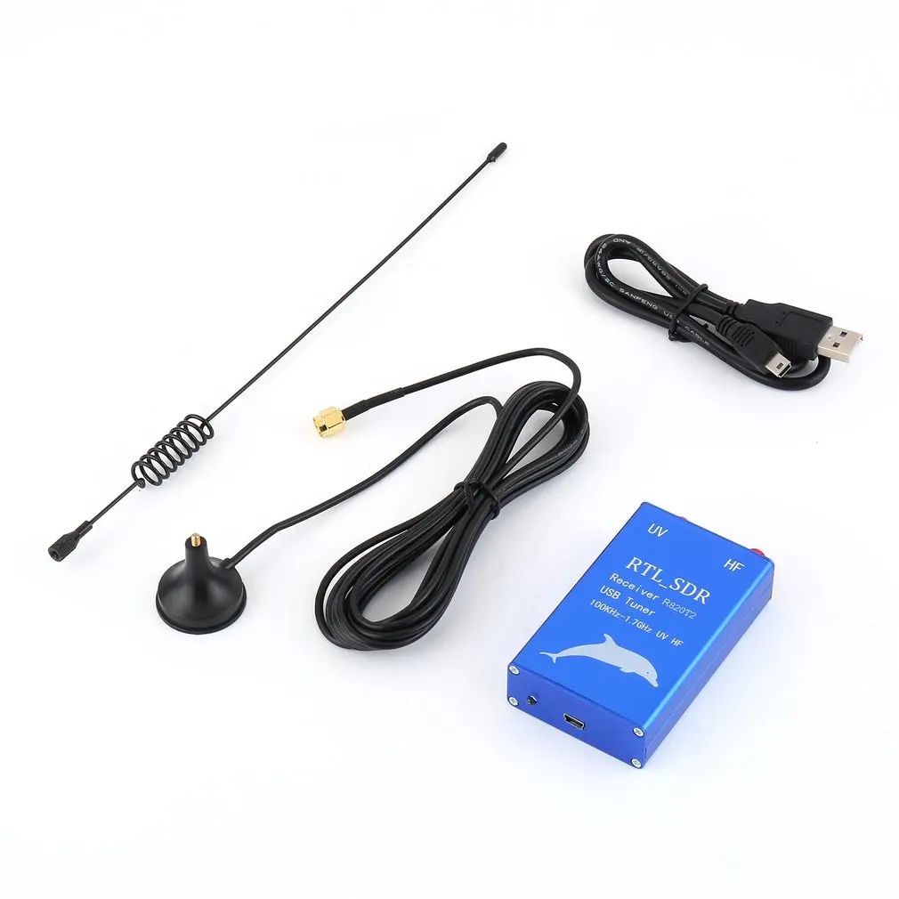 RTL.SDR USB тюнер приемник UHF VHF UV HF RTL SDR CW DSB LSB AM FM радио работает с ПК RTL2832U + R820T2 100 кГц 1 7