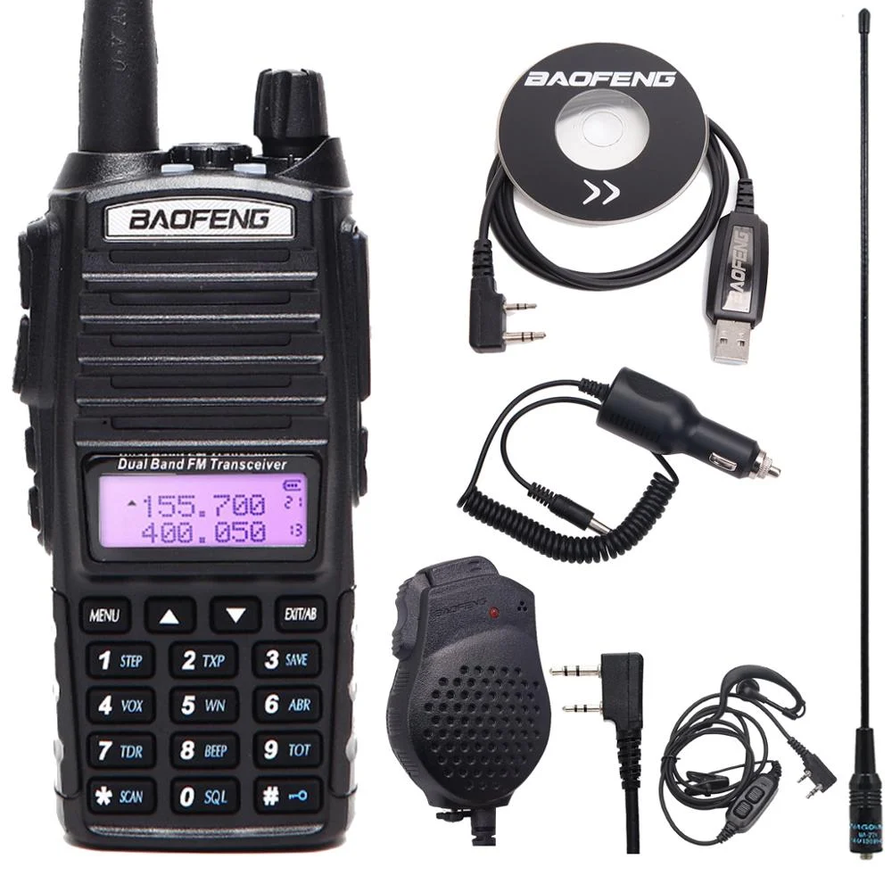 De BaoFeng UV-82 Walkie Talkie 136-174MHz y 400-520MHz Radio de dos vías transceptor FM Radio BF-UV82 UV 82