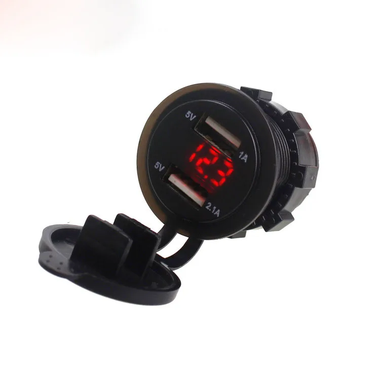 

2019 Dual USB Charger Cigarette lighter for Motorcycle Car Truck ATV Boat Socket 12-24V auto usb Charger Power Adapter