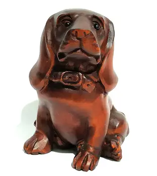 

CQ078 - 2" Hand Carved Boxwood Netsuke : Lovely Dog