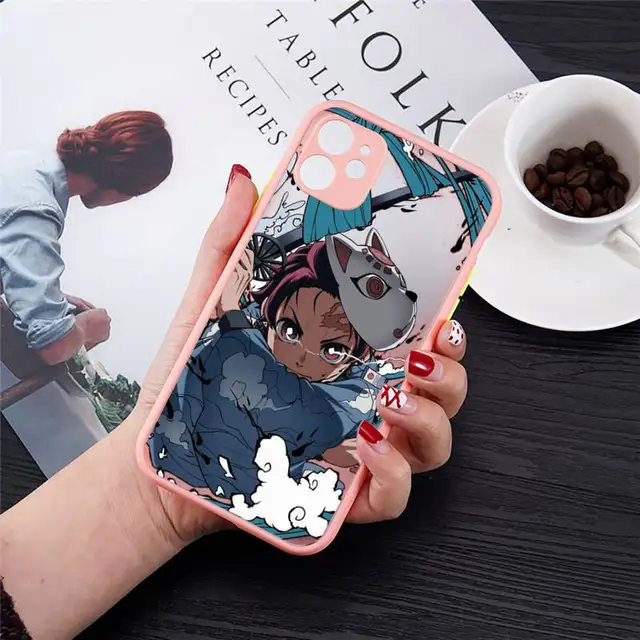 Kimetsu No Yaiba Demon Slayer Anime Phone Cases Matte For iPhone 12 13 Mini 11 Pro XR XS Max 7 8 Plus X Hard PC Back Cover a19