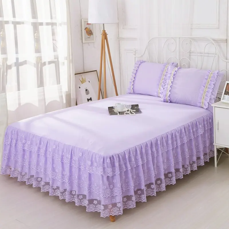 colour 4 Dreampatar элегантный сплошной цвет жаккард с цветами кружевной окантовкой комфортная кровать крышка один двойной скольжения постельные принадлежности BY184A - Цвет: colour 4